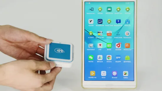 Bt EMV 3 in 1 NFC IC Magnetic Chip Card Reader Writer Device Support Ios Android (I9)