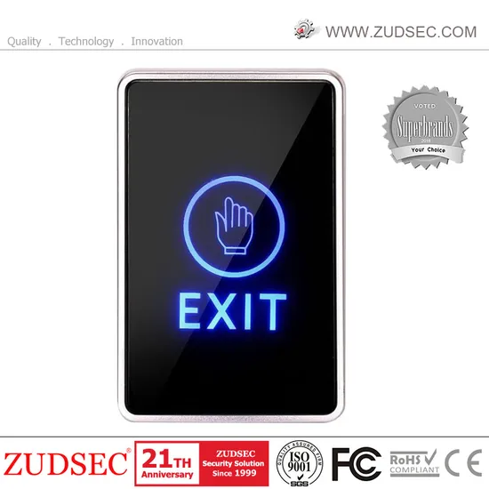 Touch Exit Switch Door Release Button with Indicate Light for Access Control System