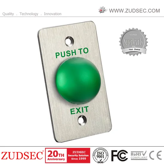 Green Mushroom Cap Push Door Release Exit Button for Access Control