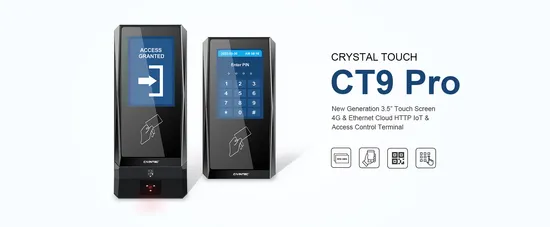 CT9 PRO HTTP Web Cloud Access Control Terminal with Qr Code Barcode Reader 